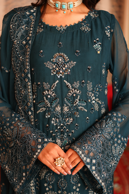 Nurin Chiffon - Aqua Blue