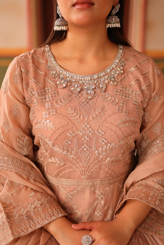 Nurin Chiffon - Peach Pink