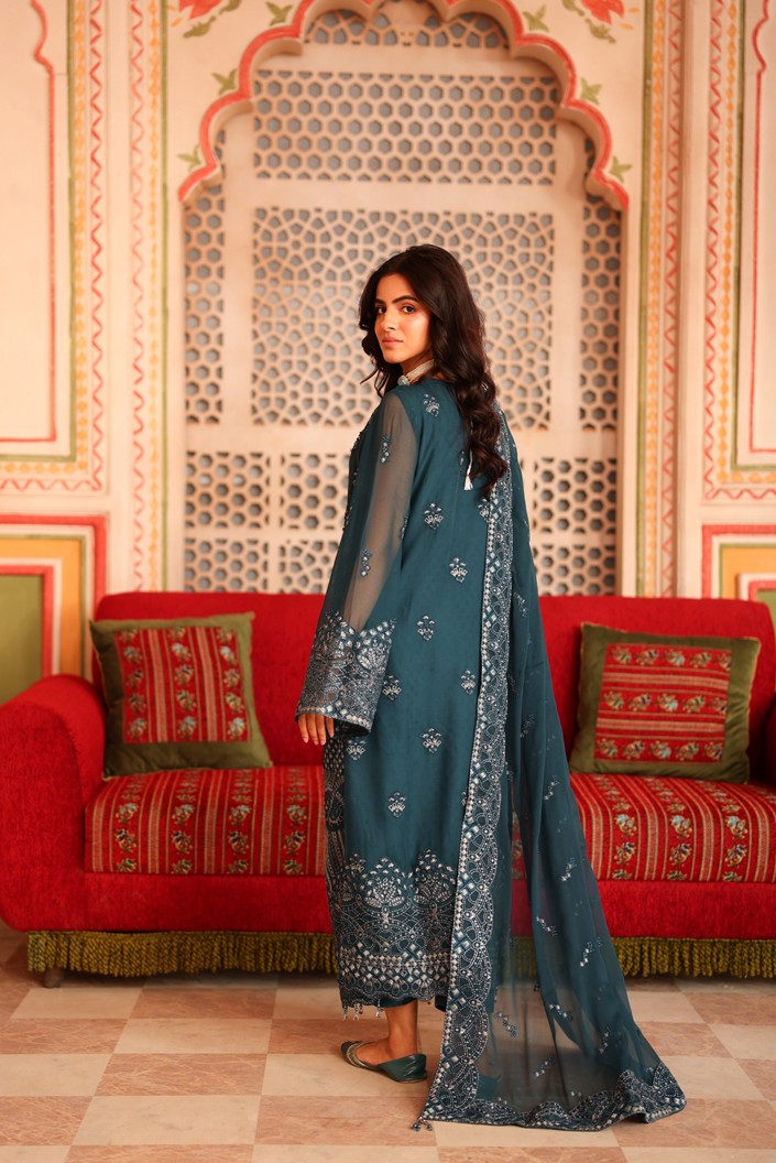 Nurin Chiffon - Aqua Blue
