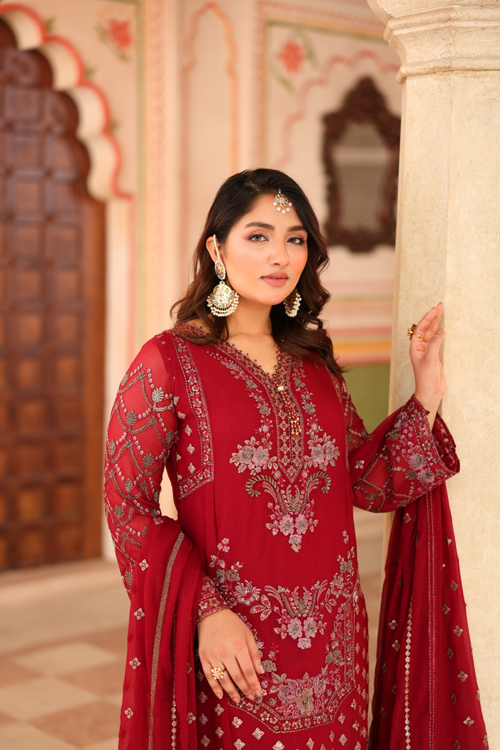 Nurin Chiffon - Burgundy