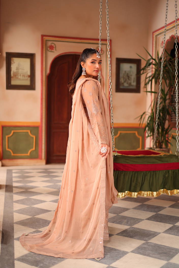 Nurin Chiffon - Peach Pink