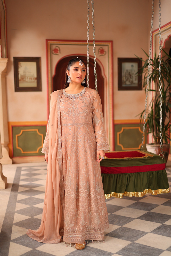 Nurin Chiffon - Peach Pink