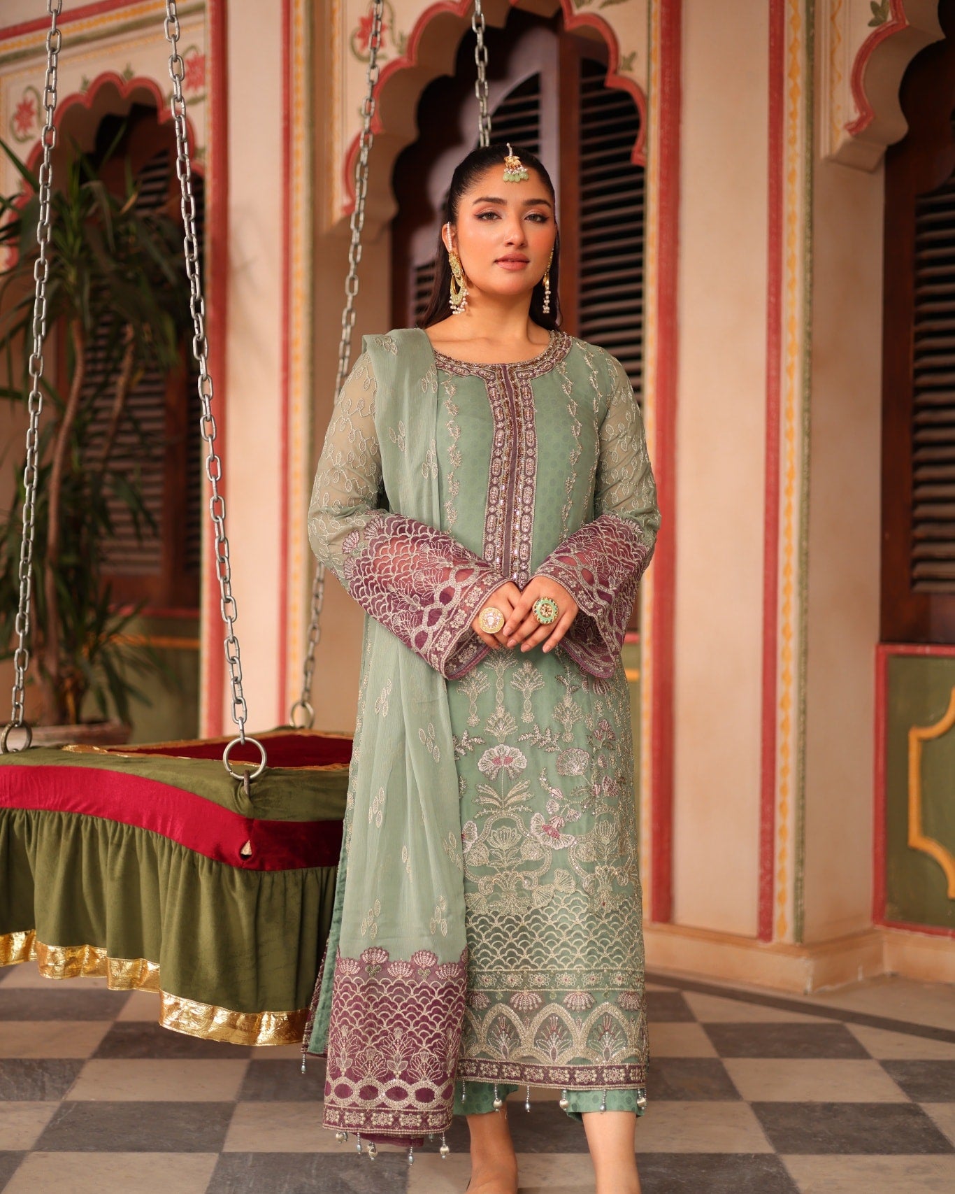 Nurin Chiffon - Persian Green