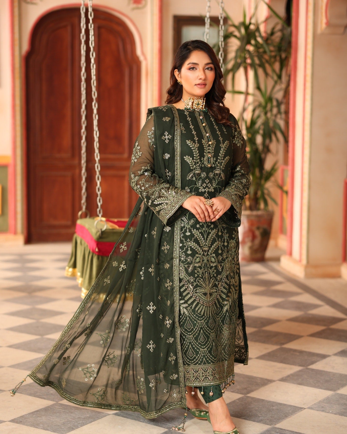 Nurin Chiffon - Poison Green