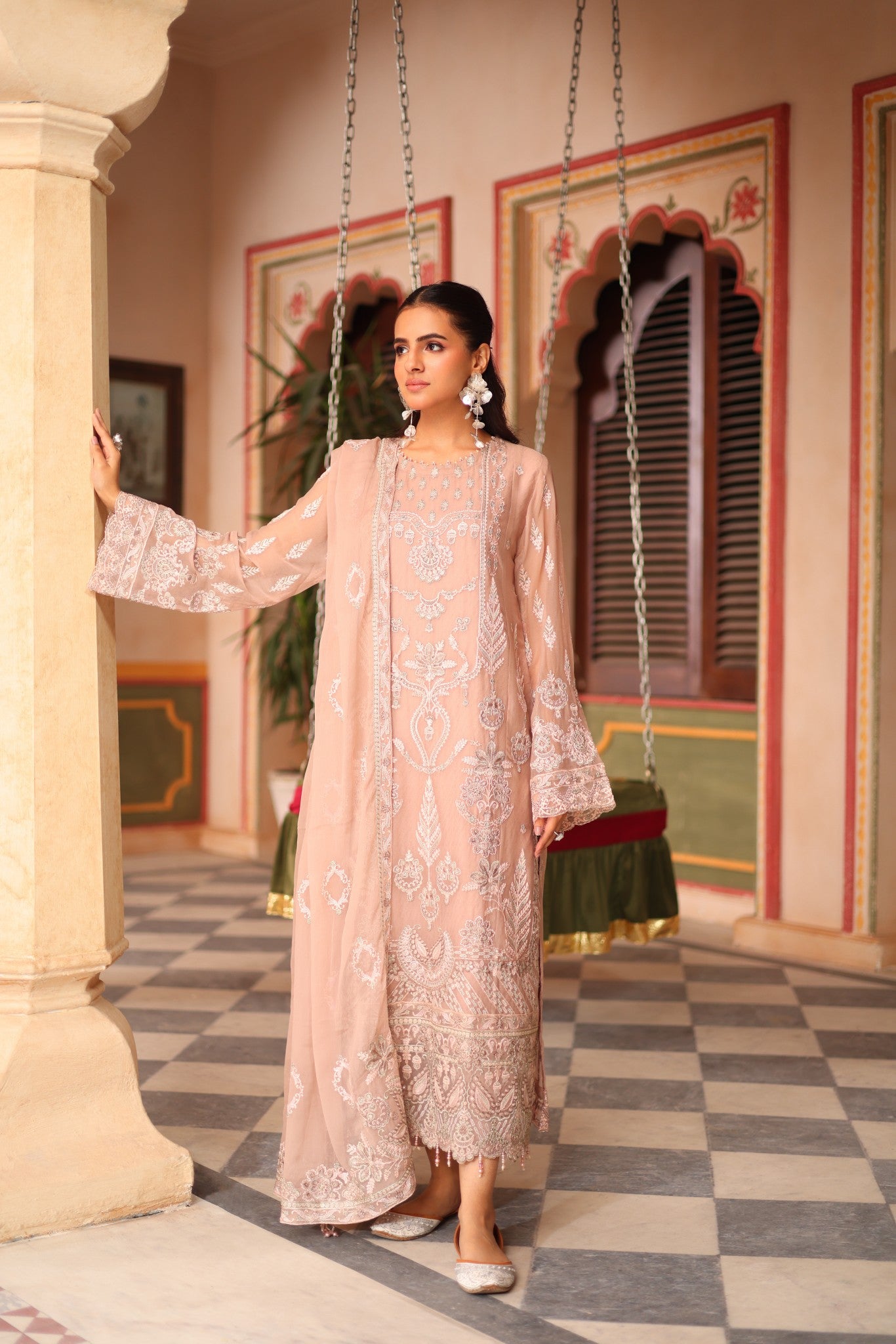 Nurin Chiffon - Nude Pink