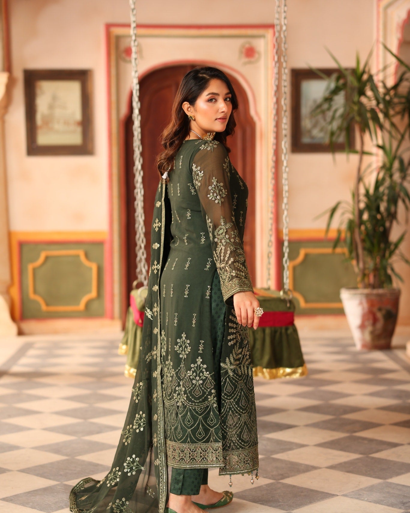 Nurin Chiffon - Poison Green