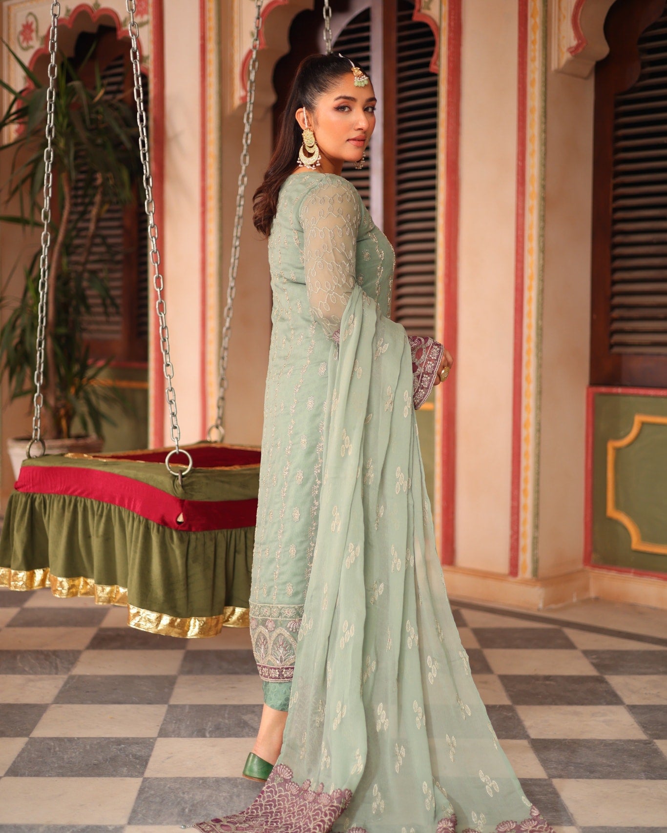 Nurin Chiffon - Persian Green