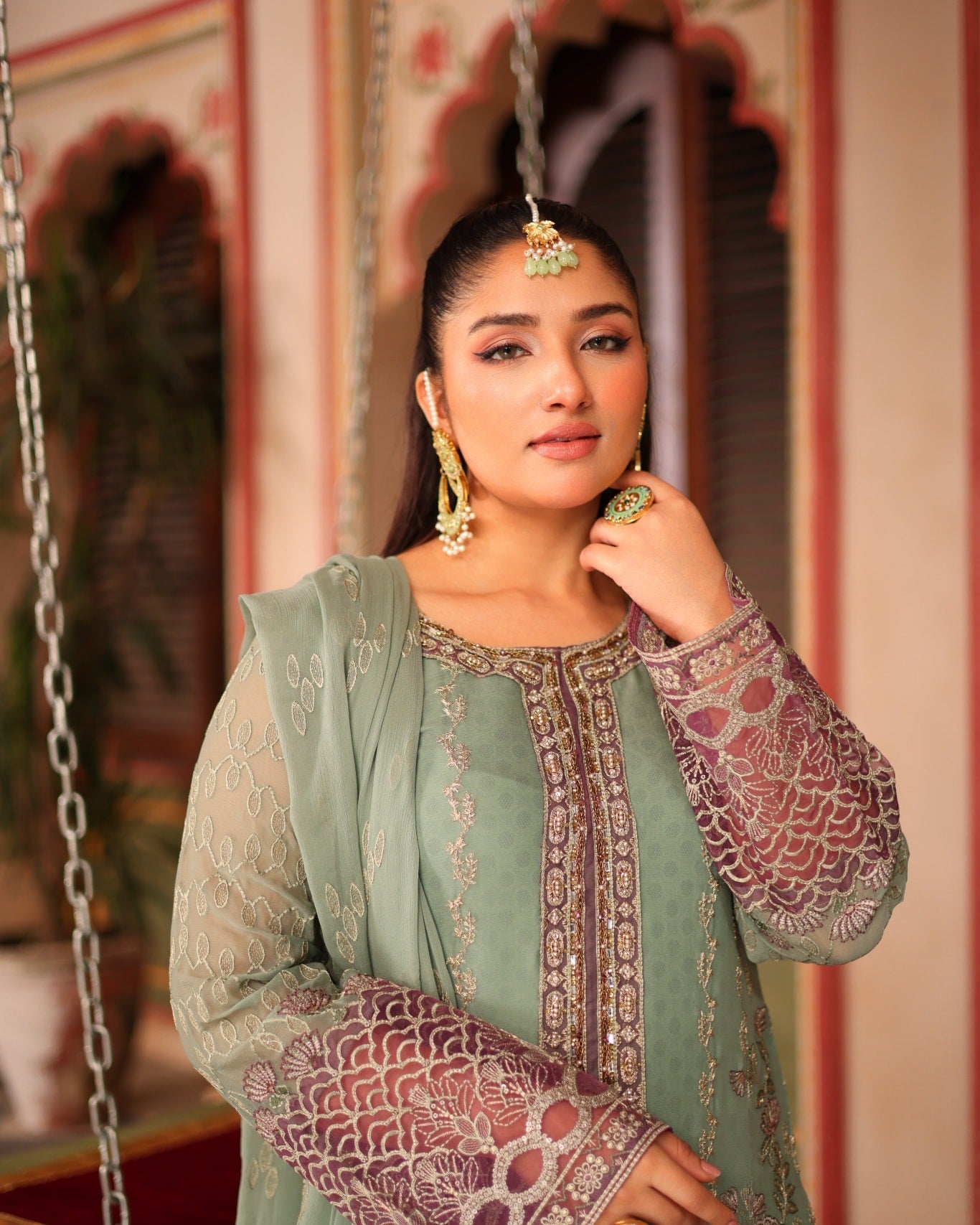 Nurin Chiffon - Persian Green