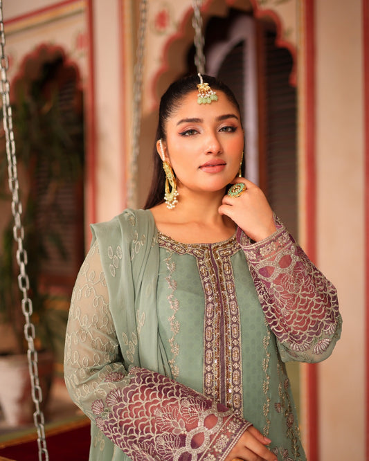 Nurin Chiffon - Persian Green