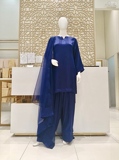 Farshi Shalwar - Dark Blue