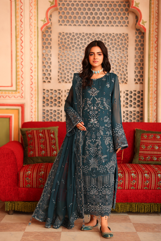 Nurin Chiffon - Aqua Blue
