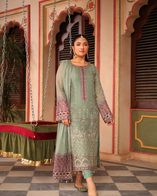 Nurin Chiffon - Persian Green