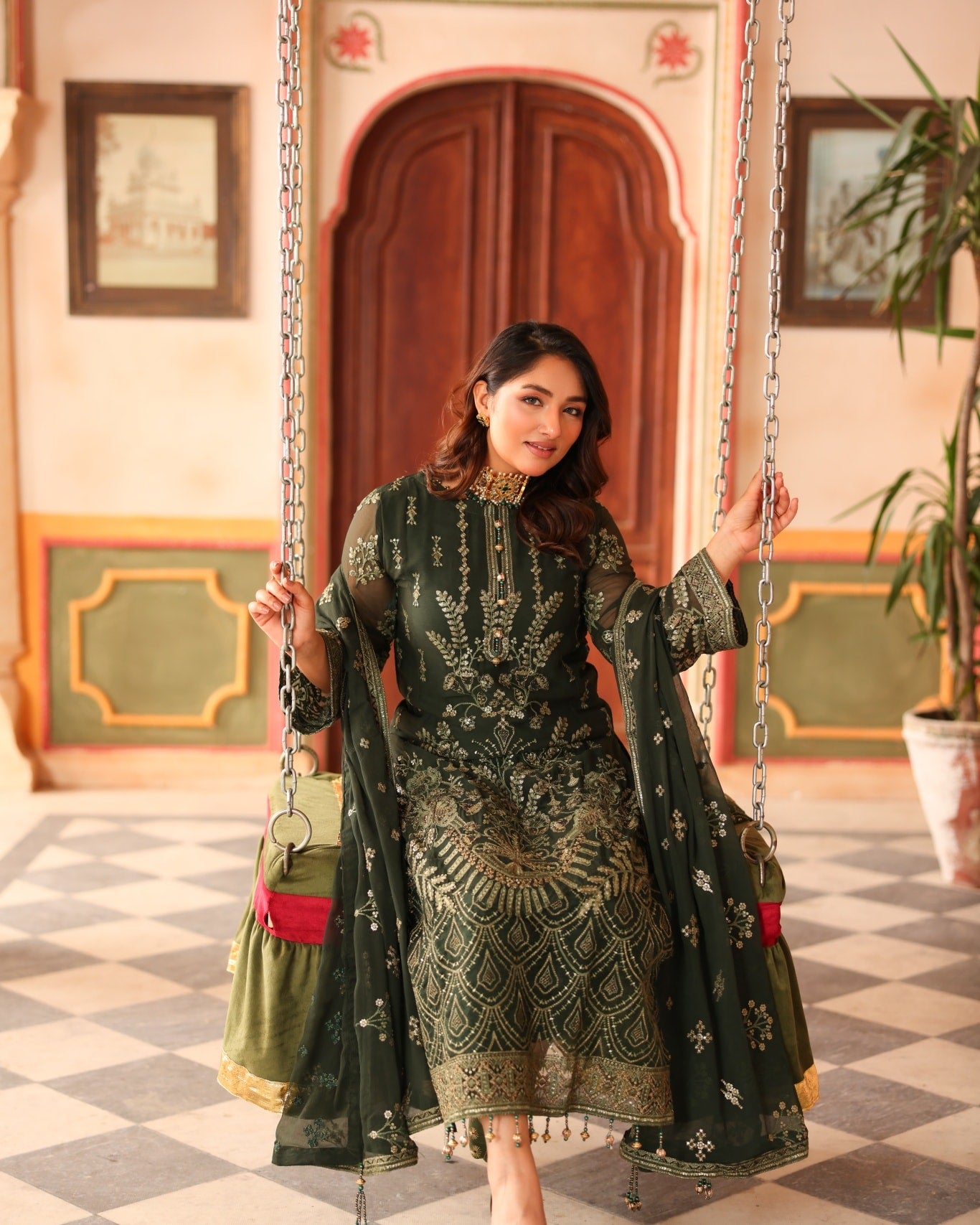 Nurin Chiffon - Poison Green