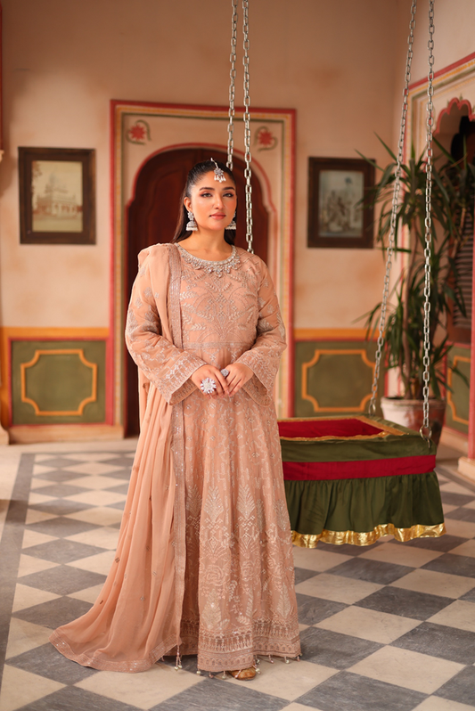 Nurin Chiffon - Peach Pink